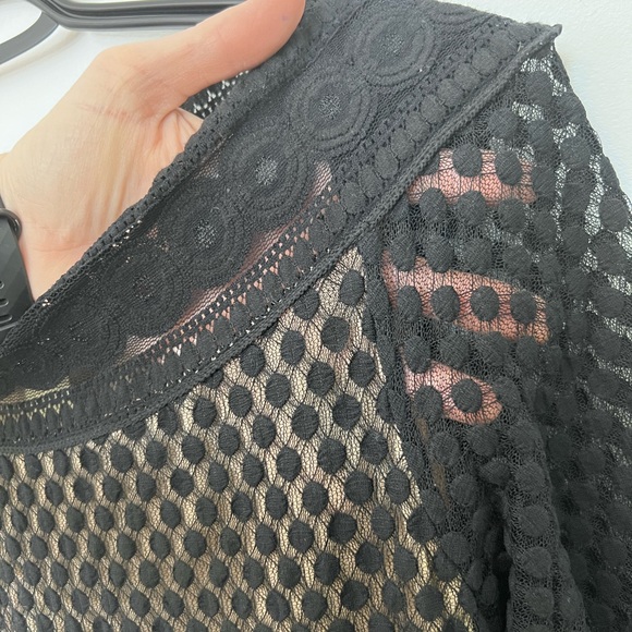 NWT black lace mini dress with liner size large Max Studio - Picture 4 of 6